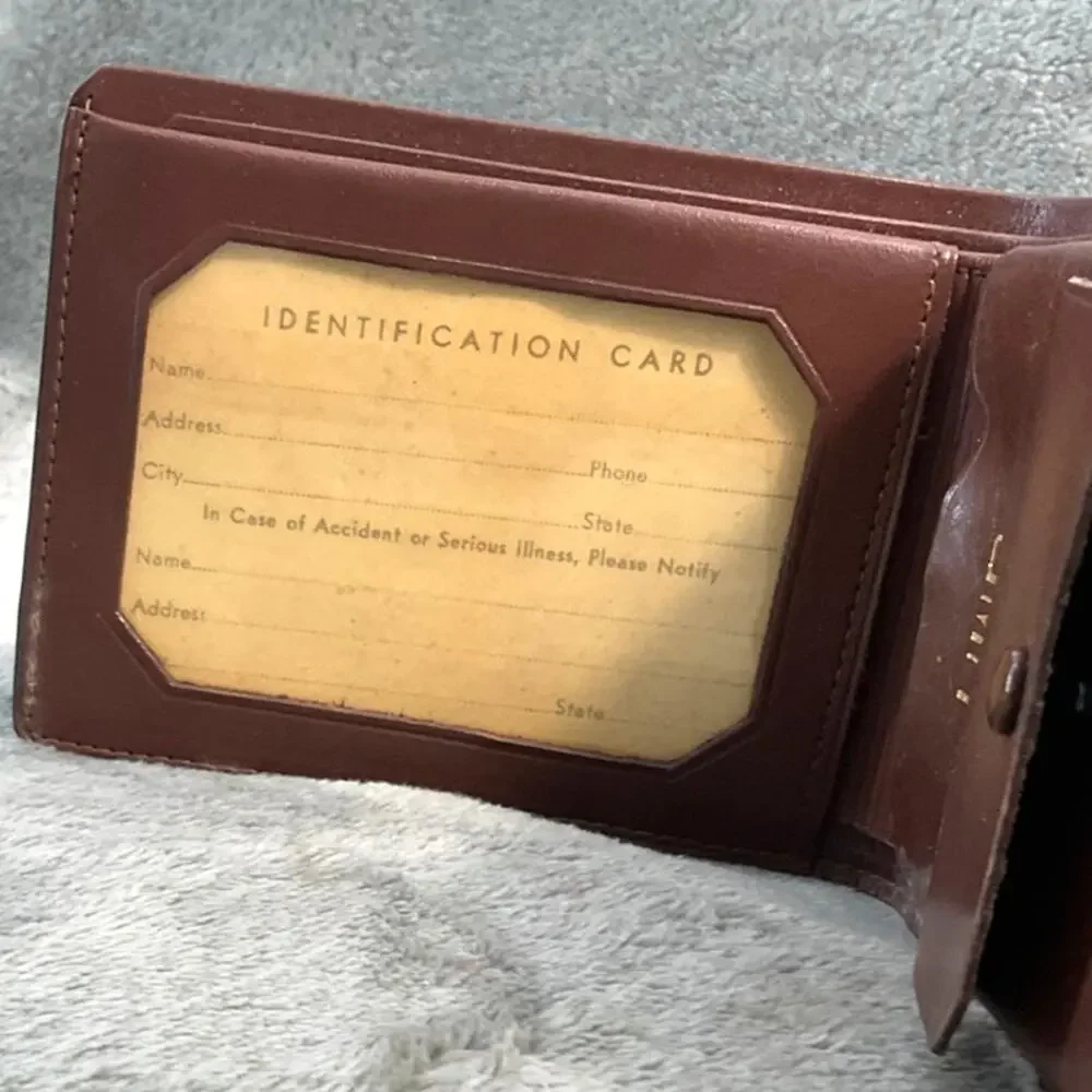 DONE NOS Vintage EK Swing-It Wallet Original Box Inserts Coin Pocket Monogramed